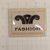 Nova Moda Tecido Xadrez Estampado Miçanga Dourada Relevo TPU Transparente Personalizado Etiqueta Decorativa Venda Direta da Fábrica