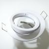 Soquete de lâmpada GU10 Suporte de spot MR16 Anel de superfície 2 peças Liga de zinco Orifício frontal de encaixe Diâmetro externo 65-70 mm 80 mm