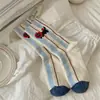 Calcetines Estilo Coreano para Mujer Ins Gato Negro Calcetines para Mujer Lindos de Dibujos Animados Primavera y Otoño Calcetines de Mediados de Otoño para Mujer Nicho Calcetines Apilados para Niña