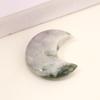 Adornos de luna de cristal de piedra natural, ágata, piedra semipreciosa, menisco de jade, colgante de bricolaje, accesorios de joyería, colgante transfronterizo