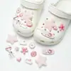 Estilo Girly Cuadros Rosas Estrella Tenedor Estrella Esponjoso Clog Desmontable Zapato DIY Encanto de Zapato de Dibujos Animados Lindos