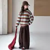 Conjunto para meninas 2026 nova moda tendência outono suéter calça pantalona para crianças maiores roupas de outono vestuário infantil