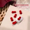 Año Nuevo Rojo Lunares Lazo Arte de Uñas Joyería Rojo Chino Carácter de Bendición Lingote Propicio Deseoso Accesorios de Uña Portátiles