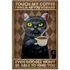 Retro Americano Pintura de Lata Antiga Pintura de Alumínio Decoração de Café Cozinha Placa Pintura Pendurada Placa de Parede Placa