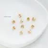 Tubo de posicionamento e contas com banho de ouro 14K que retêm a cor para pulseira de fio de pesca para artesanato DIY, fechos de ponta para colar