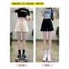 Shorts de Mezclilla Blancos para Mujer Verano 2025 Modernos Versátiles Nuevos Sueltos de Cintura Alta Petite de Corte A Pantalones Cortos