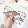 Gafas M2169 estilo retro TR de metal con montura grande para niña, con cara grande, estilo pequeño para amantes.