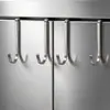 Gancho Doble de Acero Inoxidable en Forma de S, Gancho Multifuncional sin Taladro para Cocina, Baño, Mesita de Noche, Dormitorio y Puerta de Armario
