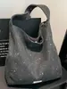 Bolso de Hombro para Viaje con Patrón de Estrellas, Bolso Simple Artístico de Estilo Coreano, Gran Capacidad, Nuevo para Invierno 2025, para Mujer