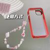 Lindo Estilo de Hada Amor Flor Cadena de Mano Abalorios Joyería Cordón para Teléfono Móvil Cadena Conveniente Accesorios para Bolsa Colgante