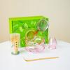 Juego de Té Matcha de Vidrio 7 Piezas Transparente Alto Borosilicato Rosa Set de Caja de Regalo Japonés Tazón para Matcha Batidor de Té Venta al por Mayor