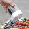Botella de condimento para barbacoa cuatro en uno de plástico con tapa, botella de condimento, botella de condimento para barbacoa, tarro de pimienta, tarro para espolvorear chile en polvo