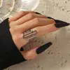 Joyería Europea y Americana Transfronteriza, Anillos de Mujer Elegantes y Únicos, Anillos Abiertos Irregulares Huecos Simples y Versátiles