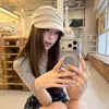 Gorra plana irregular plisada de estilo coreano para mujer, gorra de pico de otoño que hace que la cara se vea más pequeña, boina nicho