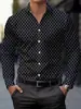 Camisas Masculinas de Negócios Camisas Casuais Estampadas Manga Longa Transfronteiriça Amazon Masculino 2026 Novo Estilo Europeu Americano
