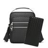 Bolsa Masculina Xadrez Marca Trendy Transversal Carteira Pequena Business Casual Pasta Couro Grande Capacidade Bolsa de Ombro Masculina