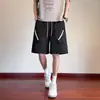 Pantalones Cortos de Seda de Hielo para Hombres y Adolescentes, Estilo Delgado de Verano con Bolsillos Grandes, Pantalones de Cinco Puntos para Uso al Aire Libre, Pantalones Deportivos de Secado Rápido para Estudiantes de Secundaria y Preparatoria