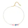 Moda Europea y Americana Transfronteriza Estilo Bohemio de Resort de Playa Collar de Hilo de Perlas de Arroz Perlas Concha Vieira Fabricante Mayorista
