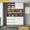 Aparador de jantar, armário alto integrado à parede, moderno, simples, leve, luxuoso, sala de estar, restaurante, casa, chá, vinho, armário de armazenamento