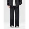Pantalones Casuales de Pierna Recta Estilo Americano para Hombre, Nuevo Modelo Otoño e Invierno 2025, Pantalones Deportivos Holgados con Forro de Felpa, Pantalones de Chándal Pesados