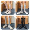 Meias Estilo Miu Verão Feminino Fino Sapatos Slim Algodão Puro Desossado Barril Médio Estilo Balé Meias Empilhadas Sapatos Pequenos Sapatos de Couro