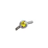Anillo Popular de Zafiro Amarillo Natural al por Mayor de Fábrica Plata S925 Incrustado Piedra Principal 5*5 Joyería de Lujo Venta Directa de Fábrica