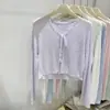 Cardigan de Tricô Estilo Novo 2026 para Mulheres, Manga Longa Estilo Curto, Cardigan de Tricô Casual Fashion e Versátil