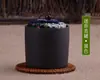 Bule de cerâmica pequeno bule de chá vintage tampa de tecido pote selado armazém de chá Zen Pu'er mini pote de cerâmica pote de chá portátil portátil