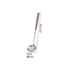 Espátula de Aço Inoxidável 304 com Cabo de Nogueira para Cozinha Doméstica, Refogar, Colher de Sopa, Escumadeira, Colher de Sopa para Panela Quente, Conjunto de Utensílios de Cozinha
