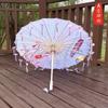 Guarda-chuva de Borla de Pétalas Estilo Antigo Meninas Dinastia Han Adereços de Performance Guarda-chuva de Papel de Óleo Guarda-chuva de Borla para Dança Guarda-chuva para Fotografia Infantil