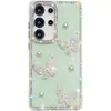 Funda de Teléfono Mariposa Brillante Diamante Imd Perla Adecuada para Apple 17 Nicho 16E/15 Estilo Femenino 13/14 Moderna 16