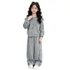 Conjunto Esportivo de Outono para Meninas 2026 Novo Estilo Super Fofo e Fashionável Moletom Conjunto Casual de Duas Peças para Primavera e Outono Infantil
