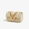 Bolso de Mujer 2026 Nuevo Estilo Tendencia Estilo Coreano Bolso Acolchado de Diamantes con Cadena Estilo Pequeño Chanel Bolso de Hombro Único Cruzado Bolso de Mujer Versátil Bolso Cuadrado Pequeño