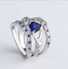 Hecheng anillo de circón de tres piezas ocho corazones ocho flechas comercio electrónico transfronterizo comercio exterior micro-incrustación joyería moda amor anillo de diamantes