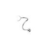Pendientes pequeños en forma de S de acero de titanio al por mayor, modernos pendientes con diseño de nicho en forma de corazón, elegantes y modernos con tornillo en espiral, joyería.
