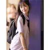 Camisa Escolar Tailandesa JK para Mujer en Stock, Uniforme de Clase Estudiantil Estilo Japonés, Material Escolar, Camisa Bordada de Manga Corta con Cuello Redondo para Universidad para Verano