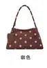 Nueva colección otoño/invierno: bolso de mano elegante y lujoso de gamuza con un colgante, compartimento y cierre de cremallera, diseñado para calidad de exportación