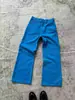 Roupa Vibrante Estilo Dopamina, Calça Jeans Lavada Laranja Pôr do Sol para Homens, Calça Fina de Verão, Calça Casual Slim Reta