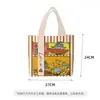 Bolsa Tote Grande com Estampa Fantasia de Melancia, Bolsa Cartoon Fashion para Mulheres, Bolsa de Lona Versátil para o Dia a Dia