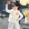 Colete de Lã com Forro 3D de Desenho Animado para Meninas Chegada Nova Outono/Inverno 2026 Colete Espesso para Bebê Menina Jaqueta Chaleco de Lã de Cordeiro