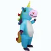 Fantasia de Mascote Cartoon Unicórnio Colorido Transfronteiriça, Fantasia para Performance ao Ar Livre em Festivais, Design de Fantasia Inflável