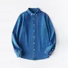 Camisa de Mezclilla Azul Unisex Estilo Coreano Nueva Primavera 2026, Chaqueta Camisa de Otoño de Gama Alta, Tendencia de Primavera y Otoño Ins