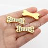 Accesorios de hueso de perro con garra de gato de color, pulsera con personalidad DIY, collar para mascota, accesorios de aleación con diamantes de imitación, joyería de 10 mm