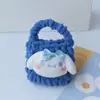 Monedero de Peluche Tejido de Dibujos Animados Ins Bolsa Portátil para Almacenamiento de Cables de Auriculares Bolsa Linda de Niña para Almacenamiento de Joyas