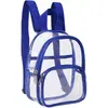 Mochila Transparente Impermeável para Campo Esportivo Europeu e Americano Bolsa de Cosméticos de Viagem Grande Capacidade Mochila Escolar para Estudante Bolsa de Cosméticos de PVC