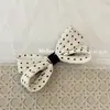 Pinza para el Cabello de Lunares con Lazo Estilo Coreano Celebridad de Internet Pinza para Flequillo Lateral Pinza Versátil para la Parte Posterior de la Cabeza Pinza Dulce de Pico de Pato