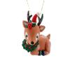 Artesanías de Arcilla Blanda Hechas a Mano Personalizadas Animales Lindos de Dibujos Animados Ciervo Ardilla Zorro Elefante Animales Pequeños Decoraciones para Árbol de Navidad