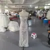 Vestido de Noche de Lujo Strapless Hecho a Medida de Alta Gama Transfronterizo, Vestido de Sirena Strapless con Lentejuelas Pesadas, Fábrica de Vestidos de Boda de Comercio Exterior