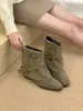 Primer Encuentro con Botas de Caballero con Hebilla Estilo Chica Caliente de Verano Botas para Mujer 2026 Verano Botas de Punta Fina para Pierna Delgada