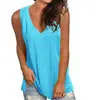 Camiseta de verano con cremallera, manga corta, cuello en V, color liso, holgada, para mujer, 14 colores, 6 tallas, explosiones de Amazon, Europa y Estados Unidos, gran stock
